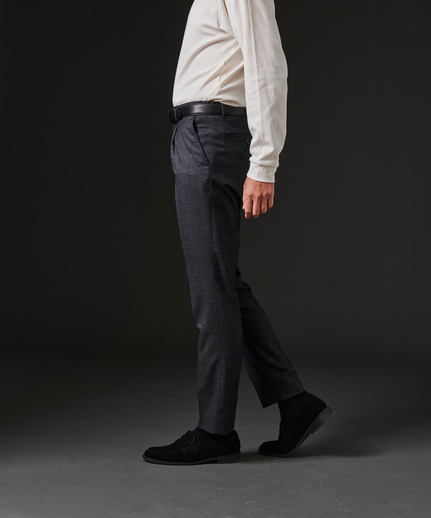 HIROKO KOSHINO TWバーズアイサイドシャーリングパンツ